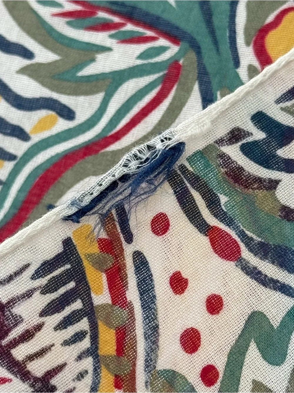 Square Floral Print Scarf